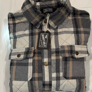 Benny Gold Plaid Quilted Shirt Jacket